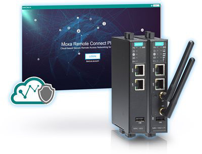 Moxa remote connect provides easy remote machine access with end to end data encryption.